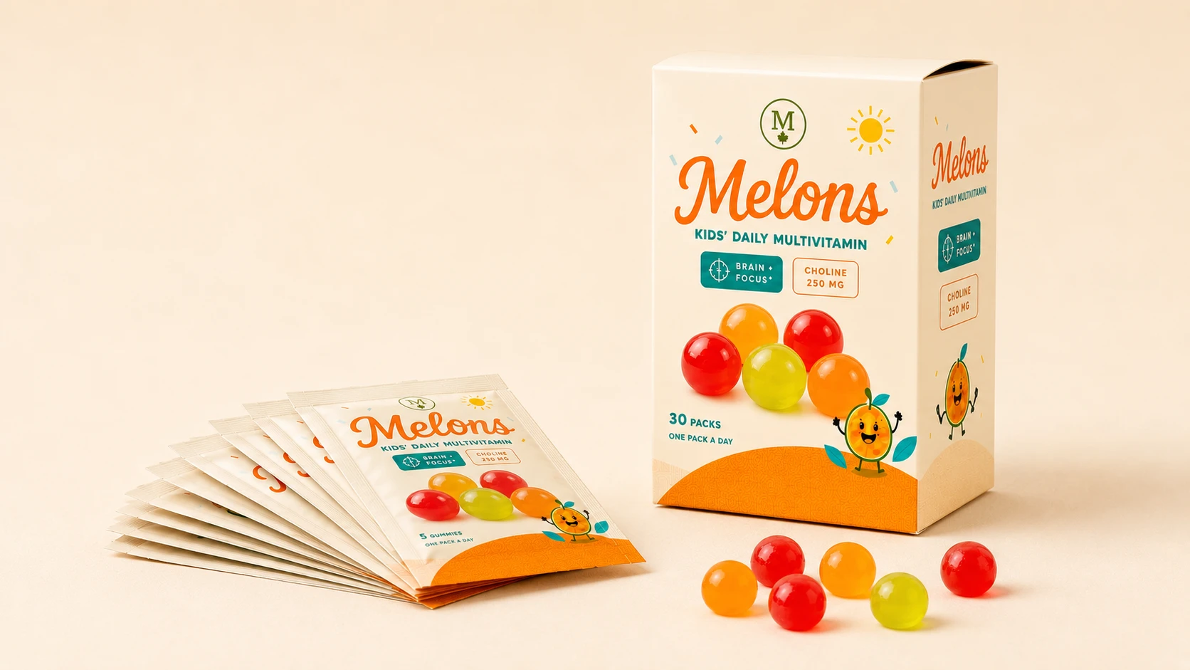 Melons box and packs